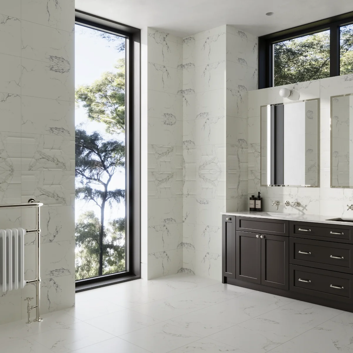 Gresie Exterior / Interior Portelanata Adonis 45 x 45 cm Mata Rectificata Tip Marmura