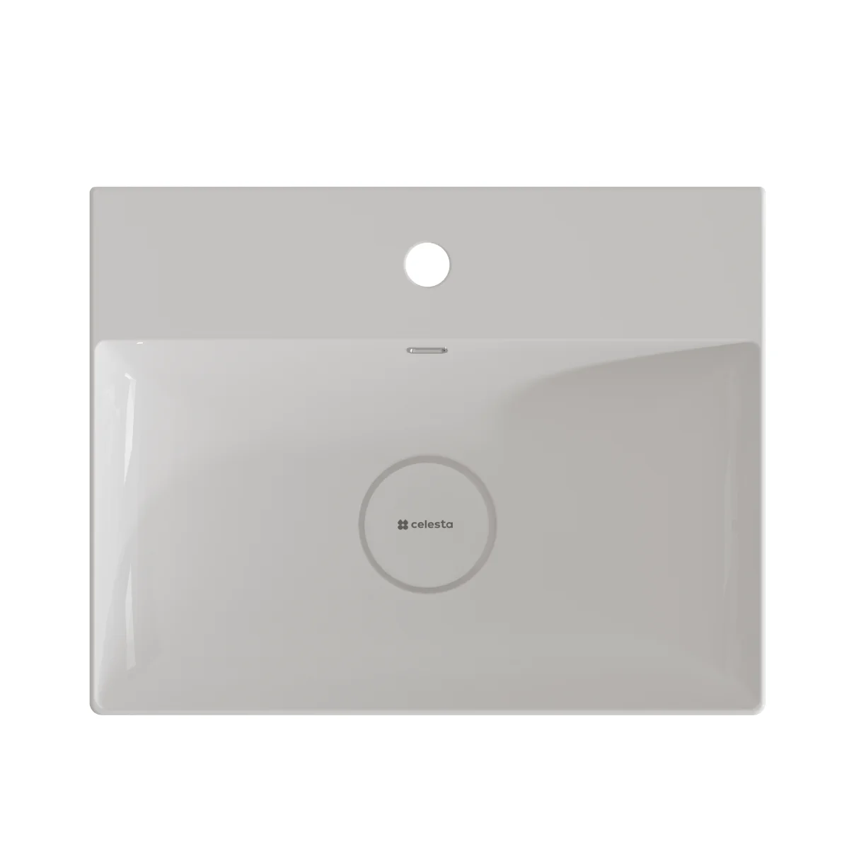 Lavoar Baie Pe Blat Celesta Soho 55 55 X 45 X 11 Cm Orificiu Baterie Ceramica Alb