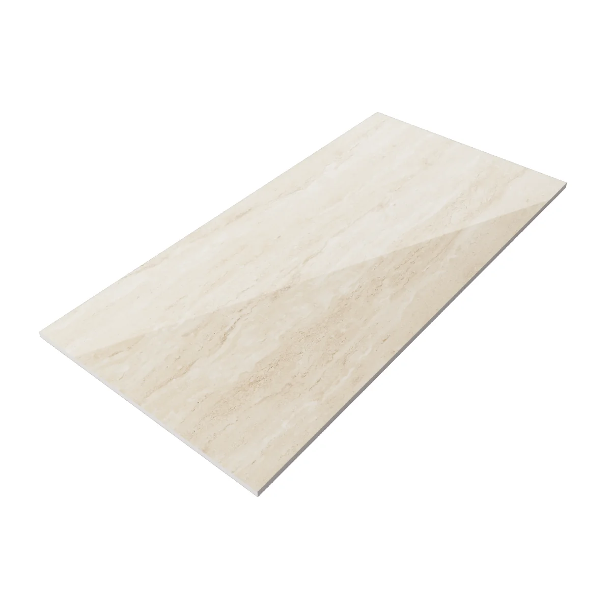 Gresie Rectificata Exterior / Interior Twisty Travertino 60 X 120 Cm Lucioasa Portelanata Tip Piatra Naturala