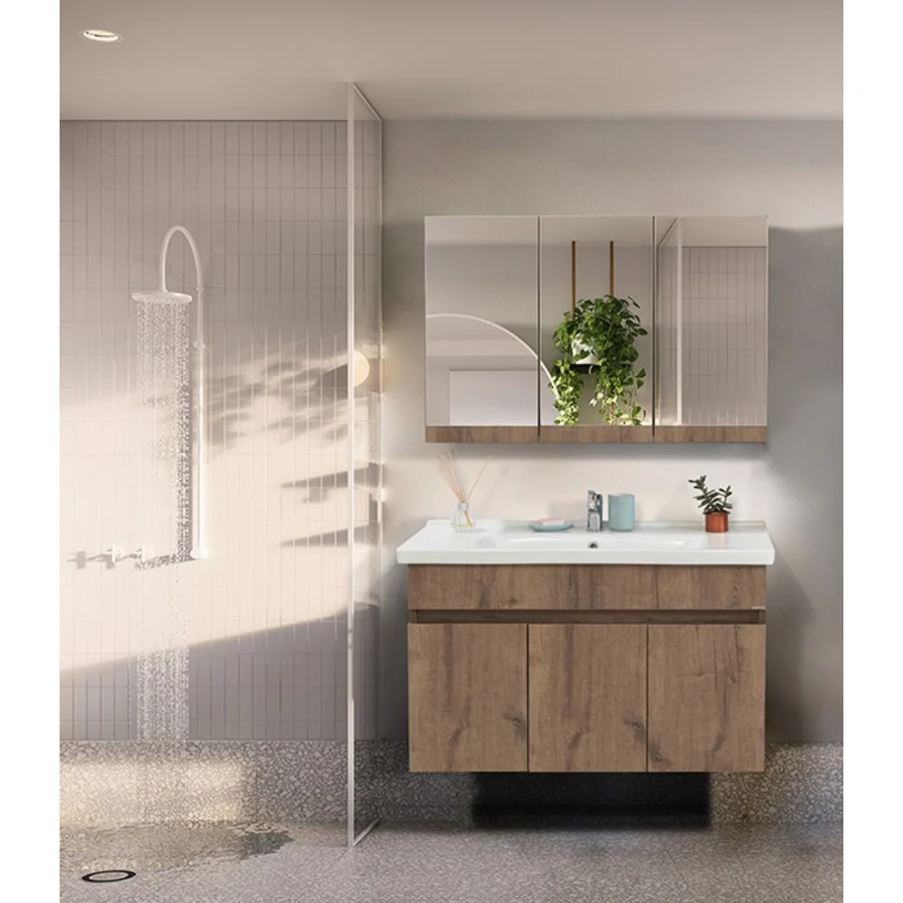 Set Mobilier Baie Mona 105 cm Walnut