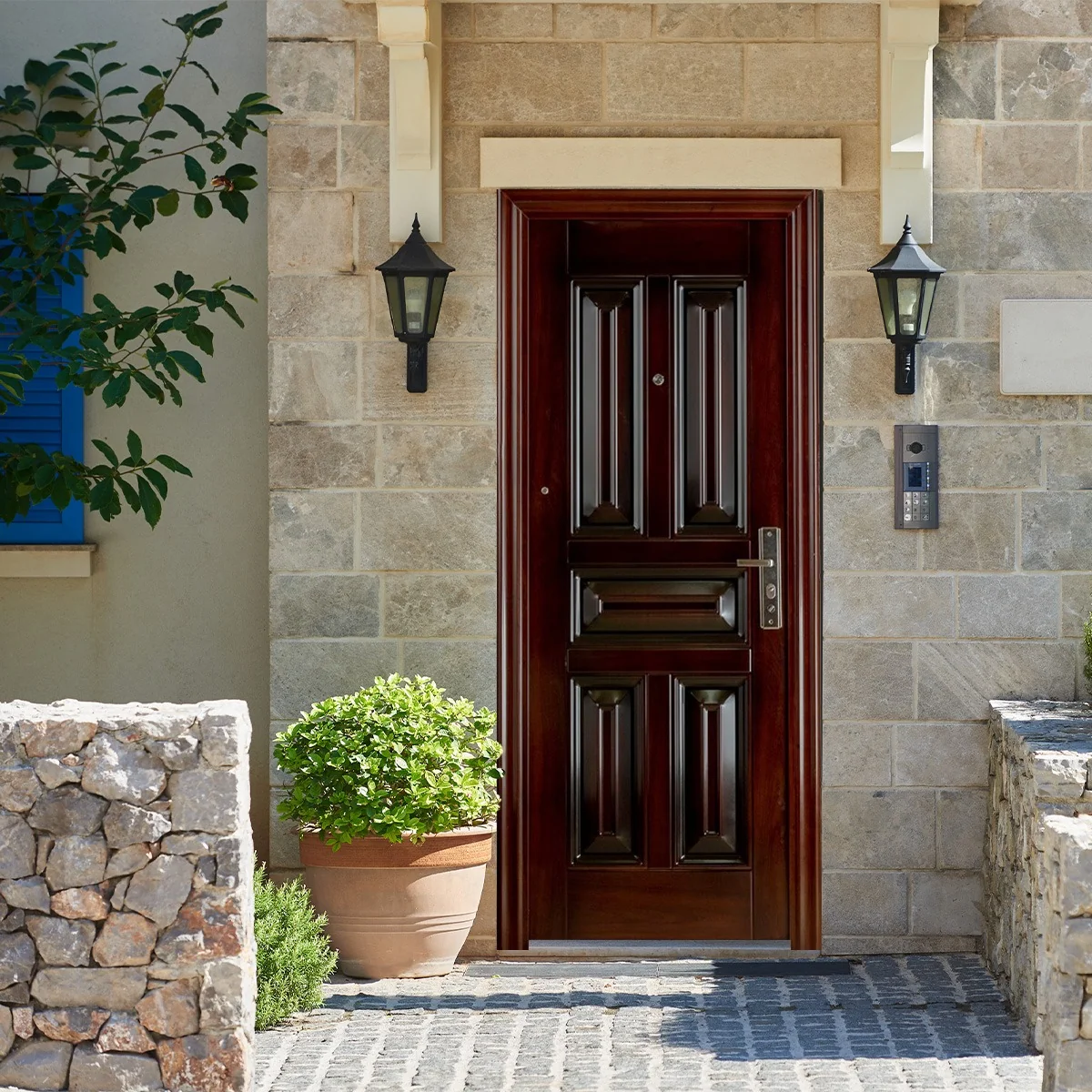 Usa Metalica Intrare Apartament REG-S 135 Maro 86 x 205 Cm Stanga