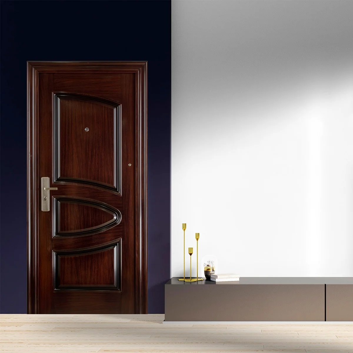 Usa Metalica Intrare Apartament REG-S 102 Maro 86 x 205 cm Dreapta