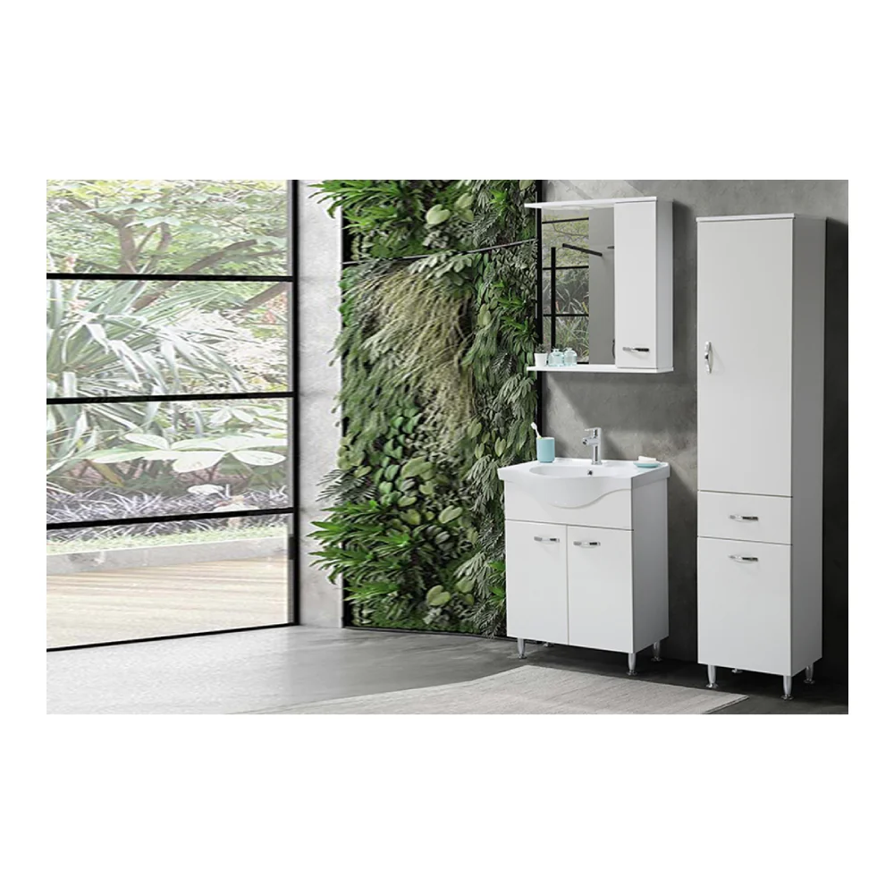 Set Mobilier Baie Olimpos 3 Piese Alb 65 Cm