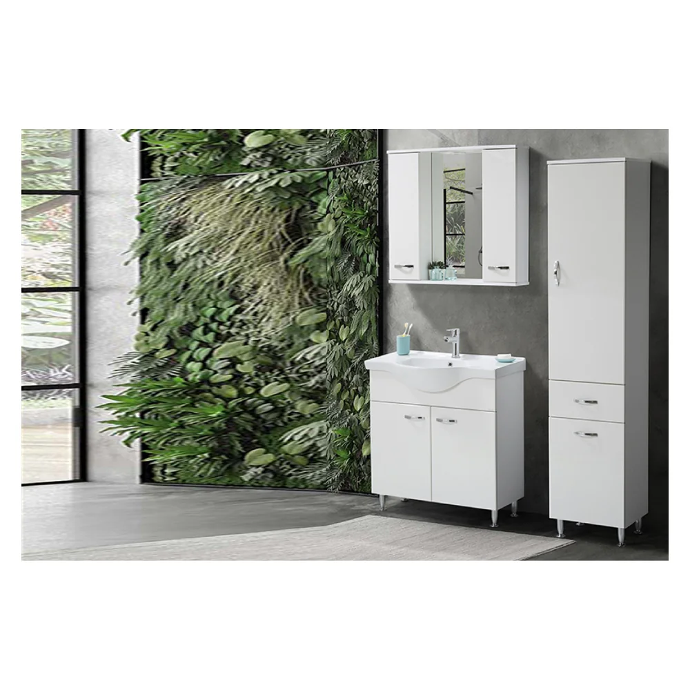 Set Mobilier Baie Olimpos 3 Piese Alb 80 Cm