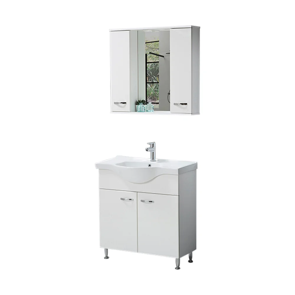 Set Mobilier Baie Olimpos 3 Piese Alb 80 Cm