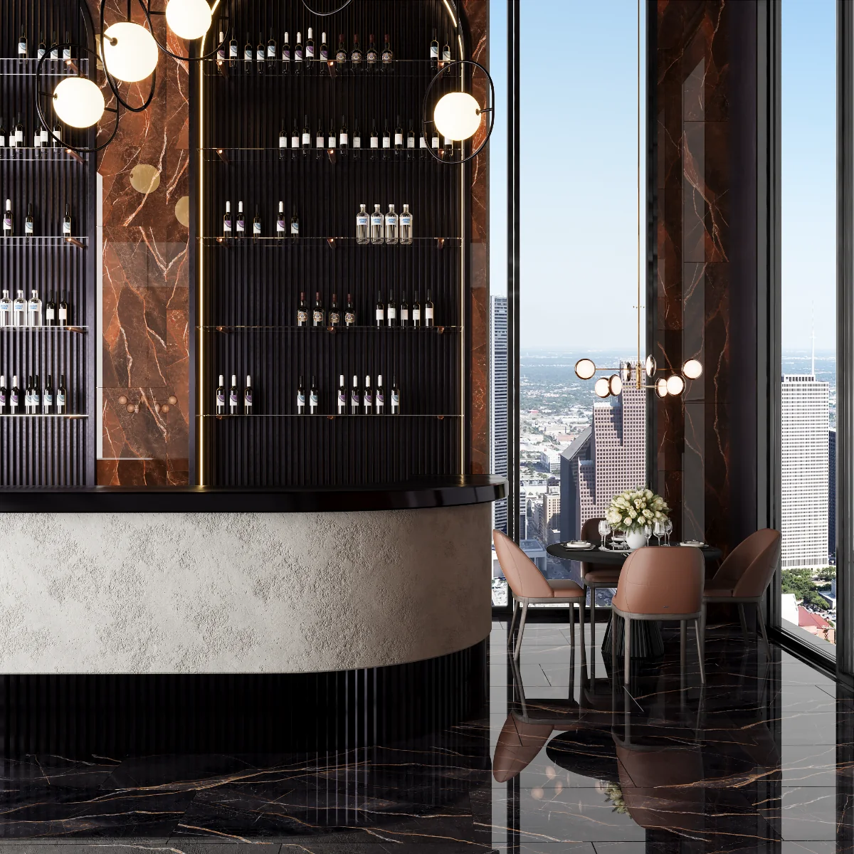 Gresie Exterior / Interior Portelanata Italian Armani Blue 60 x 120 cm Lucioasa Rectificata Tip Marmura