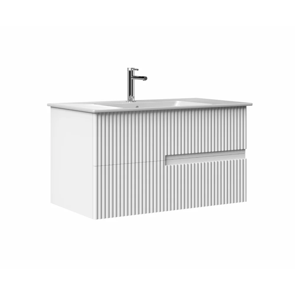 Set Mobilier Baie Orka Moonlight Suspendat 3 Piese Alb 70 cm