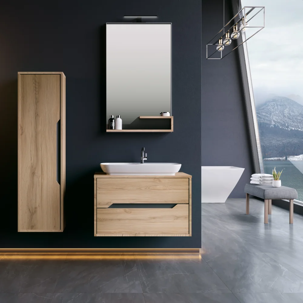 Dulap Baie Suspendat Orka Galia Legnano 40x138 cm