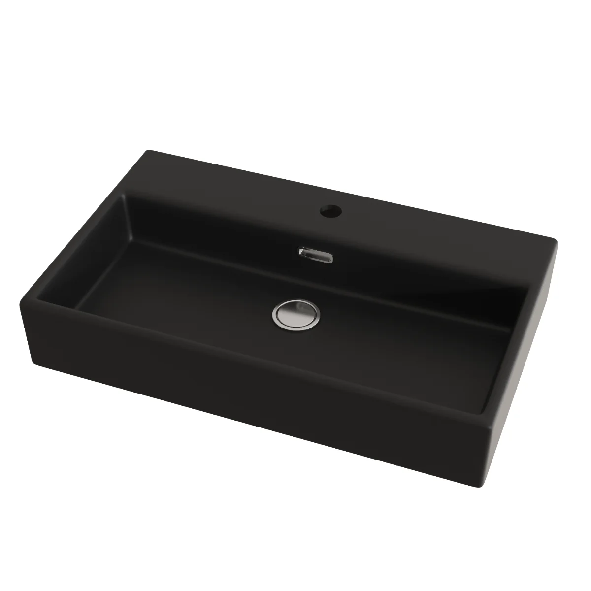 Lavoar Baie Pe Blat Celesta Urban 70 70 x 41 x 14 Cm Orificiu Baterie Ceramică Negru Mat