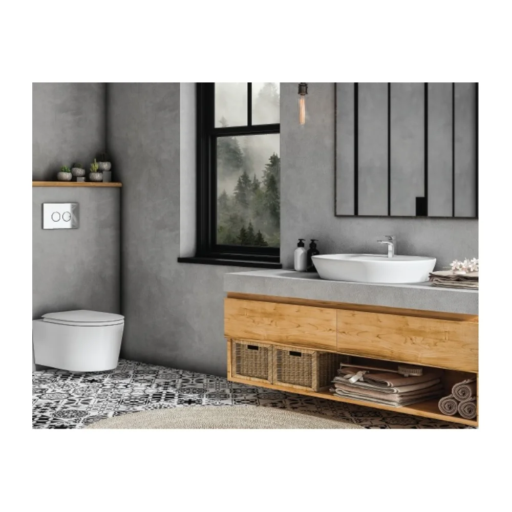 Vas WC Suspendat Celesta Vista 50 x 35 cm Ceramică Capac WC Soft Close Duroplast Alb