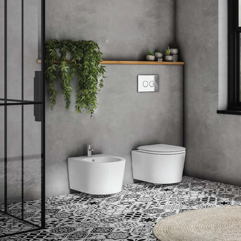 Vas Bideu Montaj Suspendat Celesta Vista 50 x 35 cm Ceramica Alb Lucios