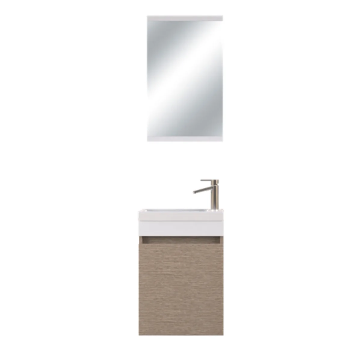 Set Mobilier Baie Buca Suspendat 3 Piese Bej 45 cm