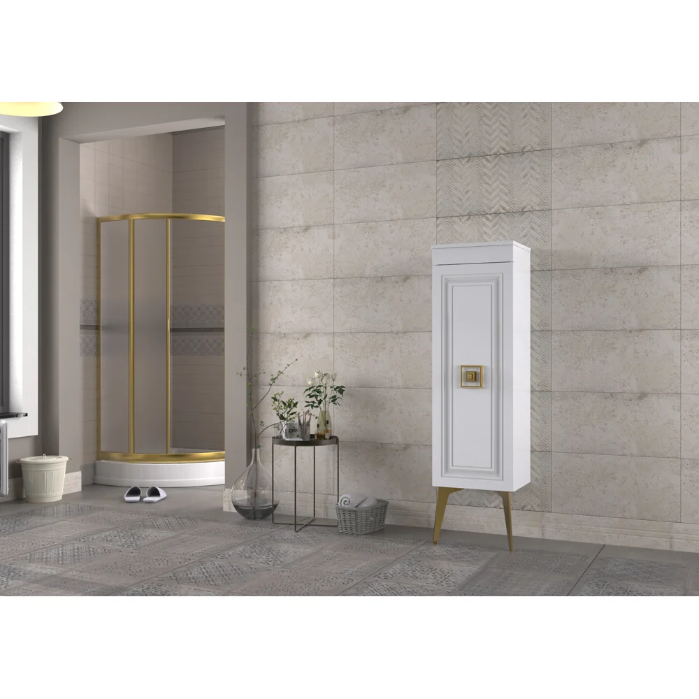 Dulap Soldat Baie Nile Alb-Auriu 35x145 cm