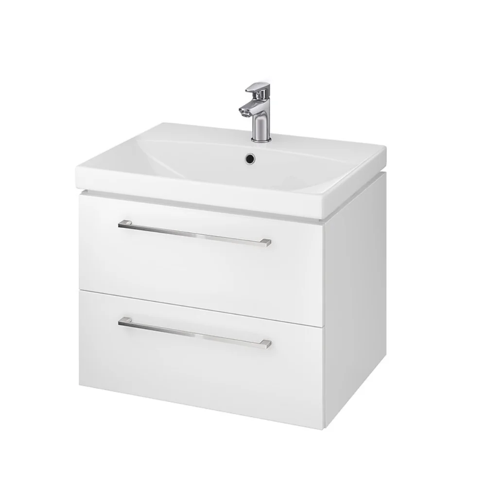 Masca Chiuvetă Baie Cersanit Set 836 Gala City 60 cm Alb (Baza+Lavoar) DSM S801-166-DS