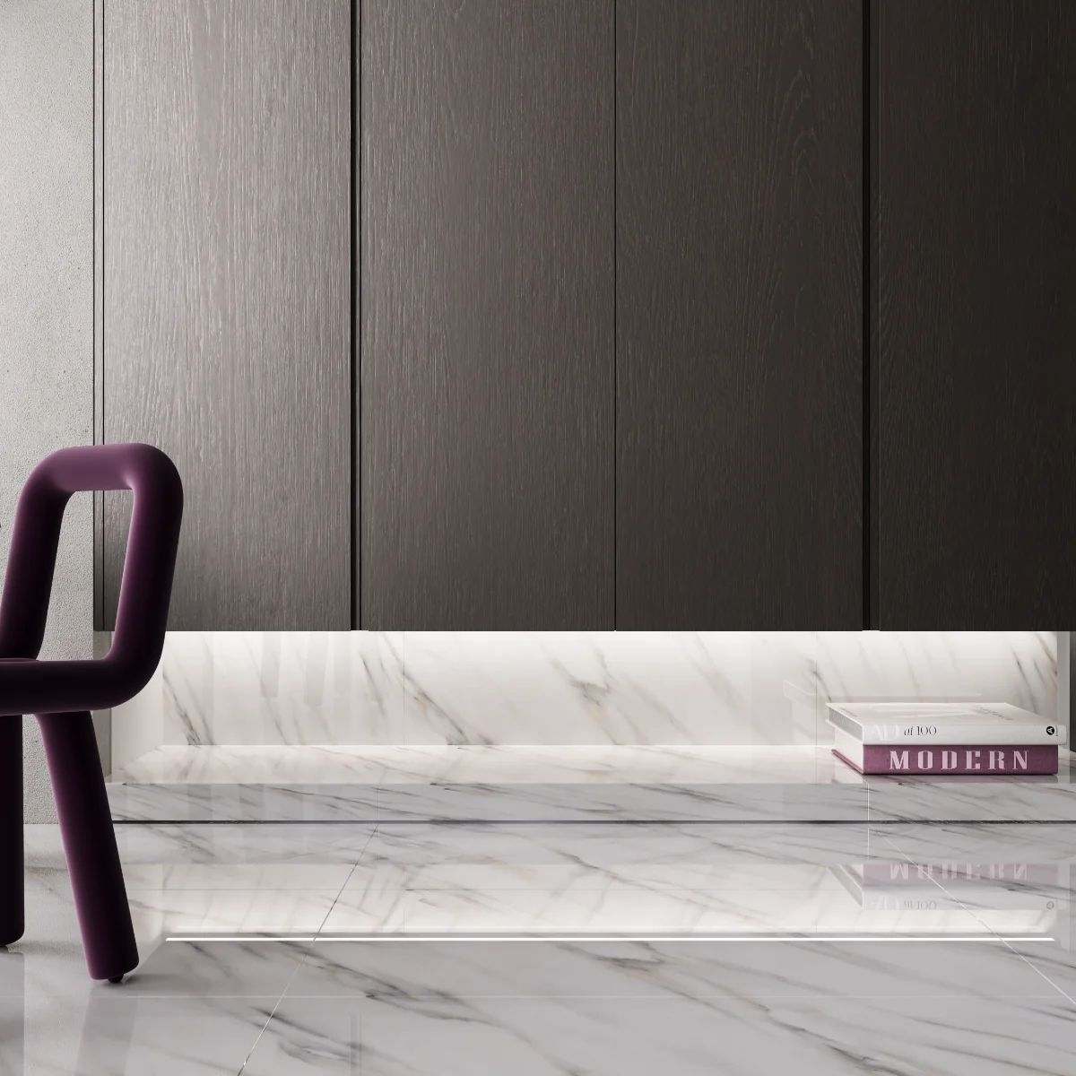 Gresie Porțelanată Exterior / Interior Classic Calacatta 60 x 120 cm Lucioasă Rectificată Tip Marmură