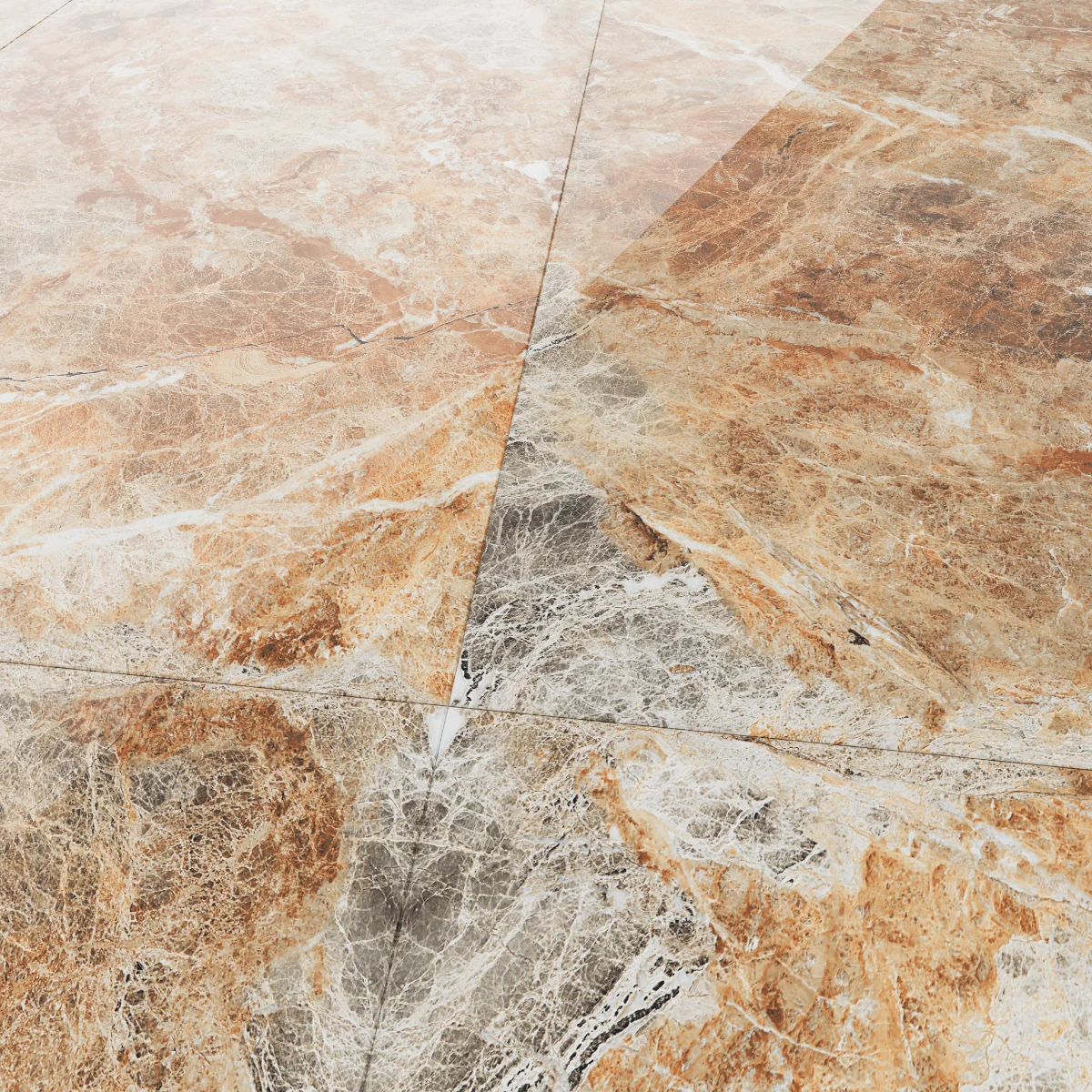 Gresie Exterior / Interior Porțelanată Rosso Delta Fantastic 60 x 120 cm Lucioasă Rectificată Tip Marmură