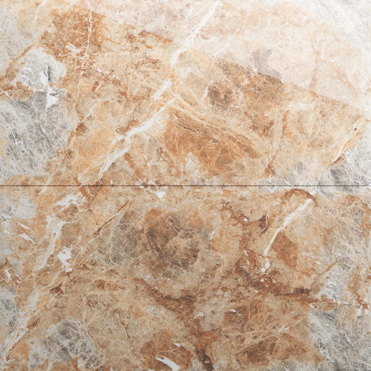 Gresie Exterior / Interior Porțelanată Rosso Delta Fantastic 60 x 120 cm Lucioasă Rectificată Tip Marmură