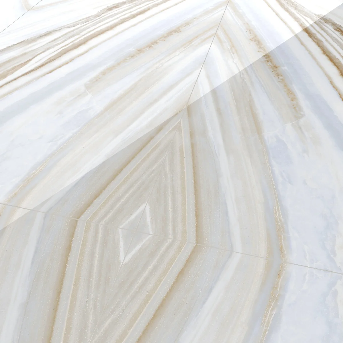 Gresie Exterior / Interior Porțelanată Inox White Bookmatch B 60 x 120 cm Lucioasă Rectificată Tip Marmură