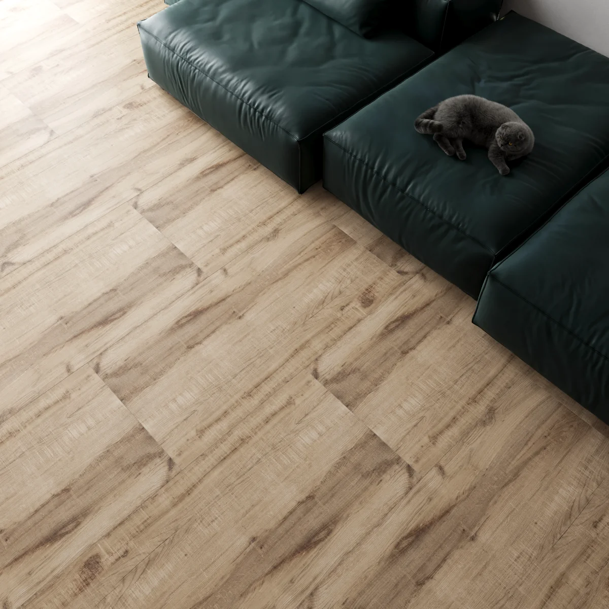 Gresie Tip Parchet Exterior / Interior Mocha Wood Green 60 x 120 cm Mata Portelanata Rectificata