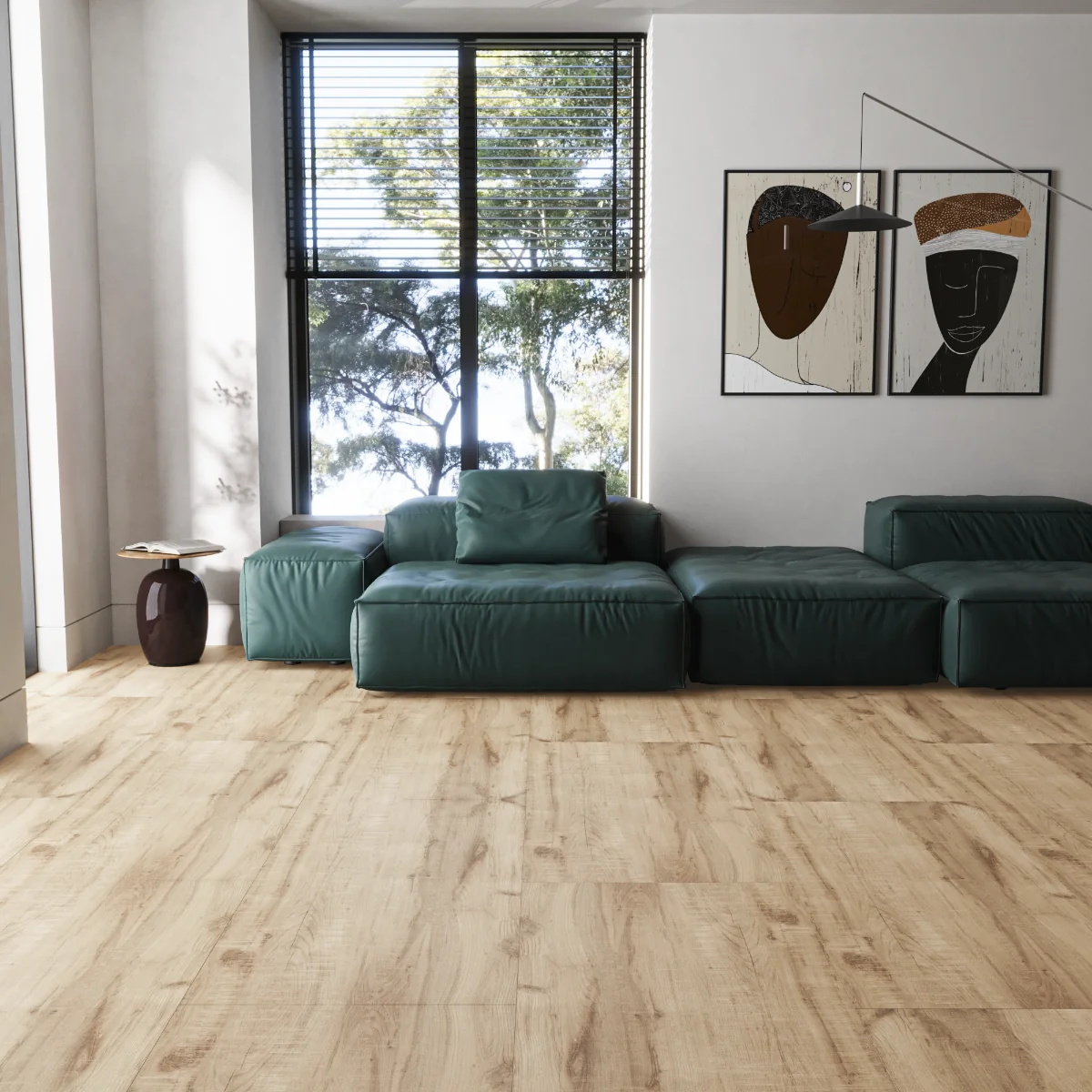 Gresie Tip Parchet Exterior / Interior Mocha Wood Green 60 x 120 cm Mata Portelanata Rectificata