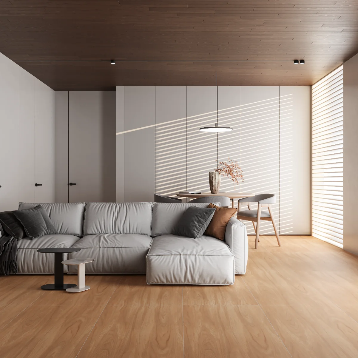 Gresie Tip Parchet Exterior / Interior Eden Brown Wood 60 x 120 cm Mata Portelanata Rectificata