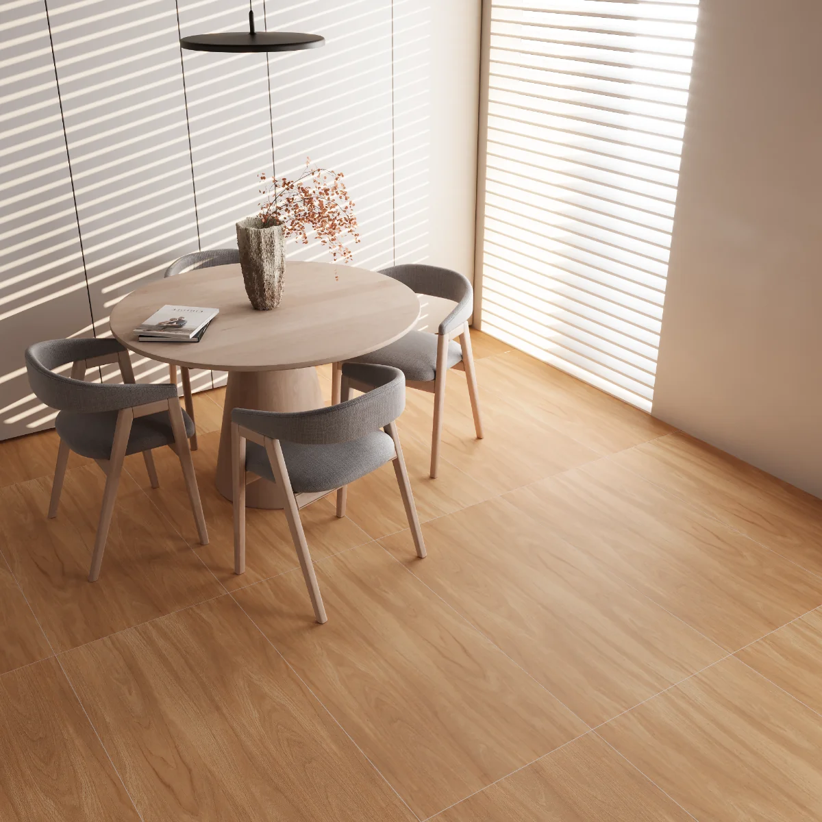 Gresie Tip Parchet Exterior / Interior Eden Brown Wood 60 x 120 cm Mata Portelanata Rectificata