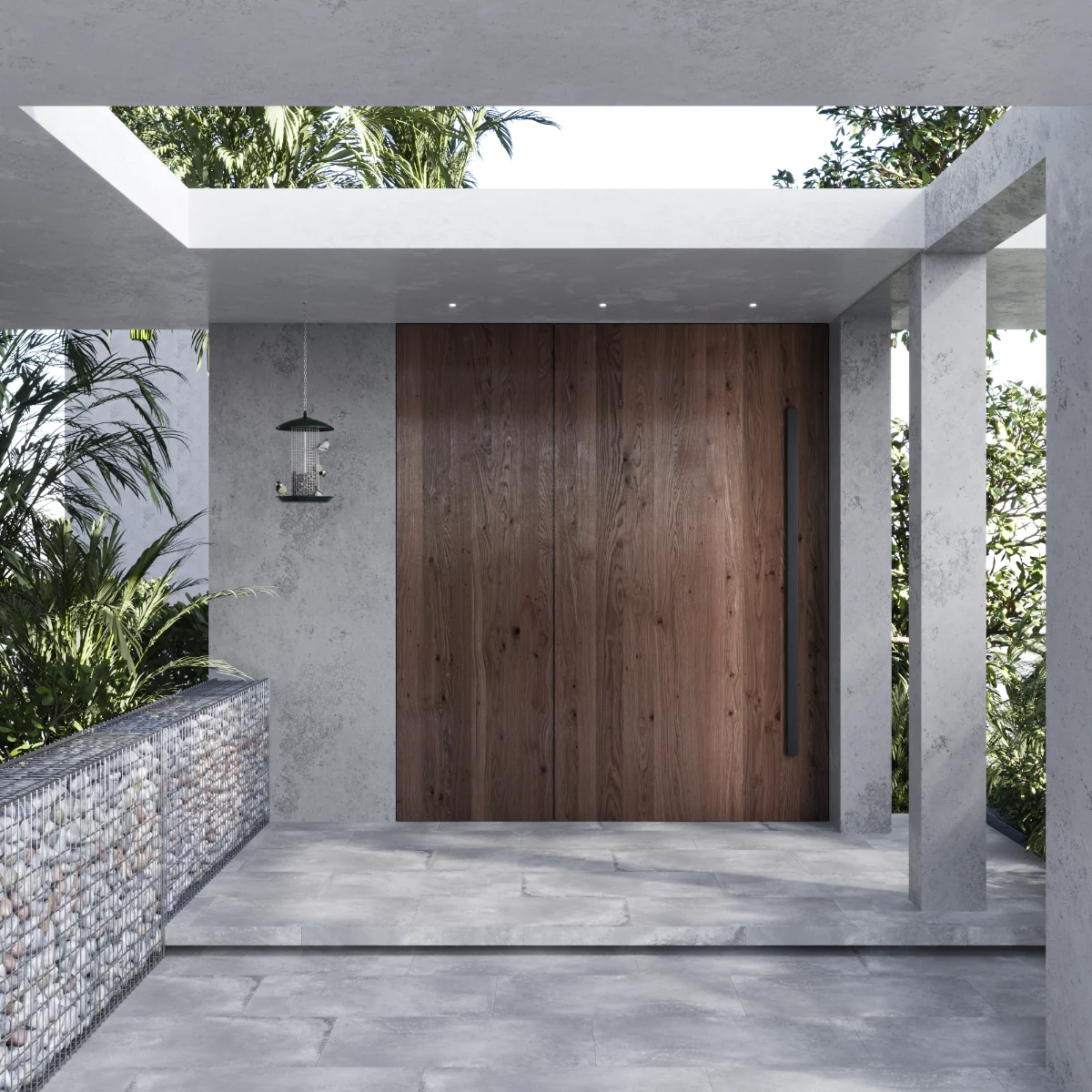 Gresie Portelanata Exterior / Interior Cemento Grey Rustic 60 X 120 Cm Mata Rectificata Aspect Ciment