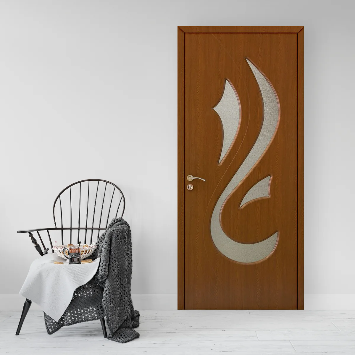 Usa De Interior Din Lemn Modern Cu Geam OP-155 2000/700 Stejar Inchis