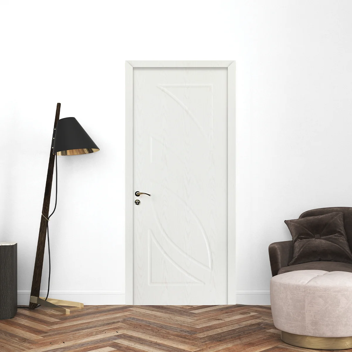 Usa De Interior Din Lemn Modern RA-101 Stejar Alb 2000/600 mm