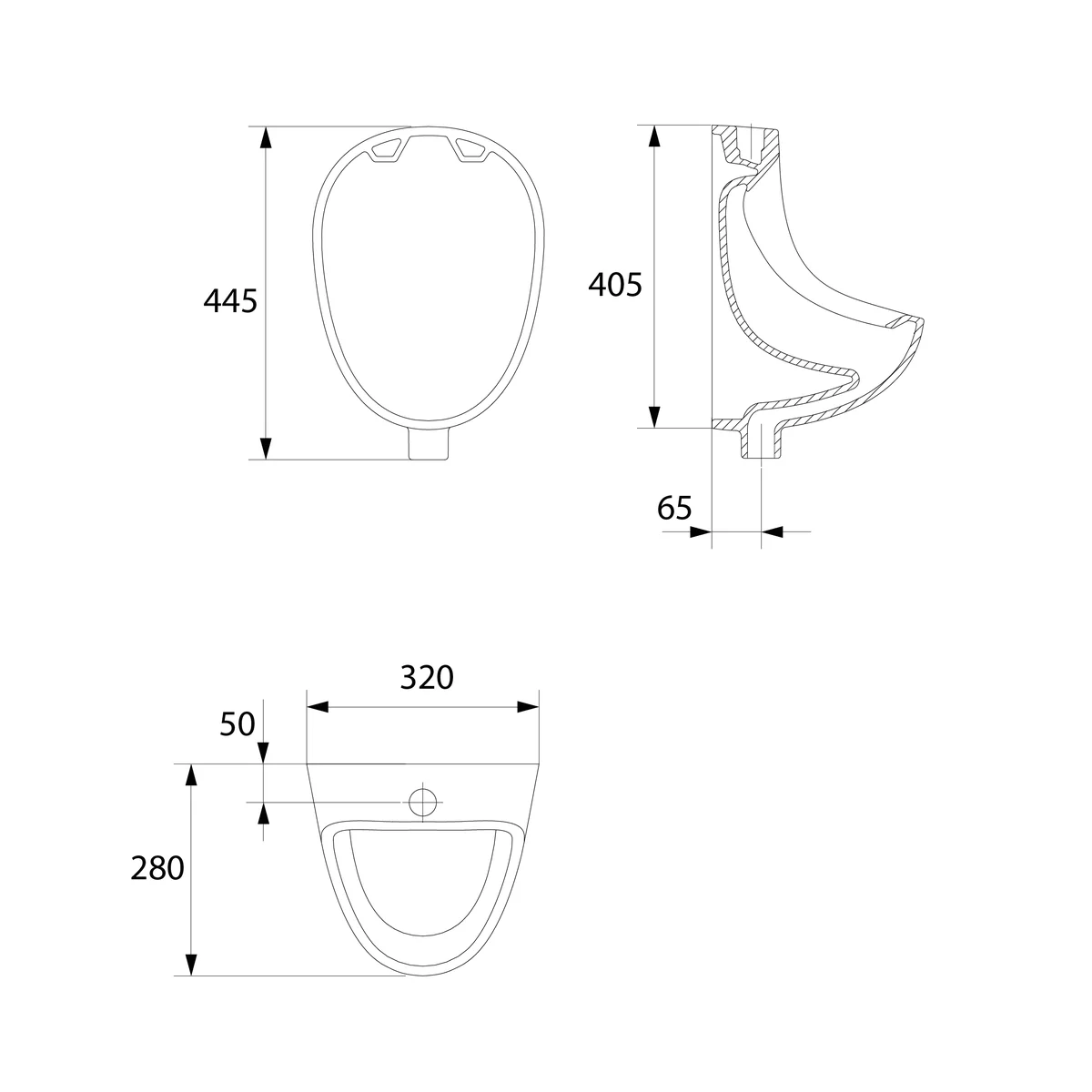 Pisoar Cersanit President P 101 K08-013 Alb Lucios
