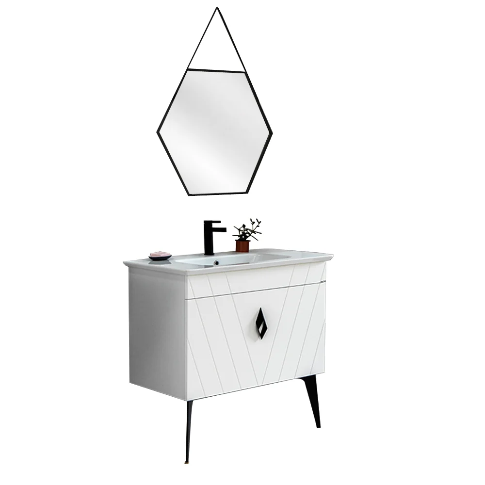 Set Mobilier Baie Riva 3 Piese Alb 90 Cm