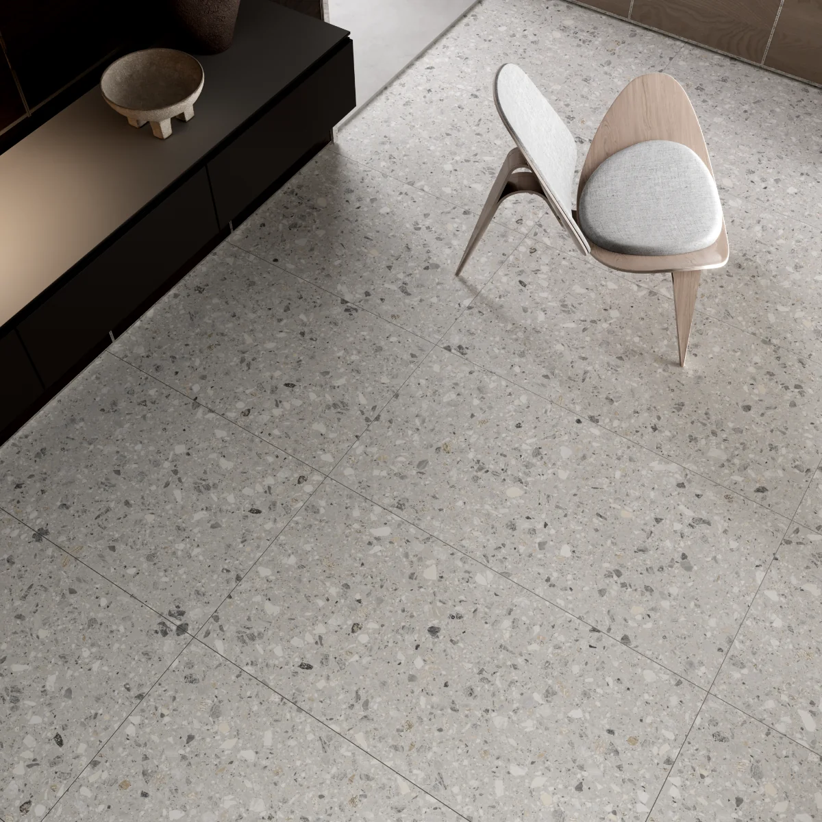 Gresie Portelanata Exterior / Interior Cheppo Silver 60 x 120 cm Mata Rectificata Tip Piatra Naturala