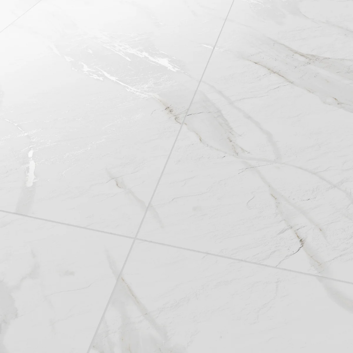 Gresie Exterior / Interior Portelanata Stone Statuario 60 x 120 Cm Mata Rectificata Tip Marmura