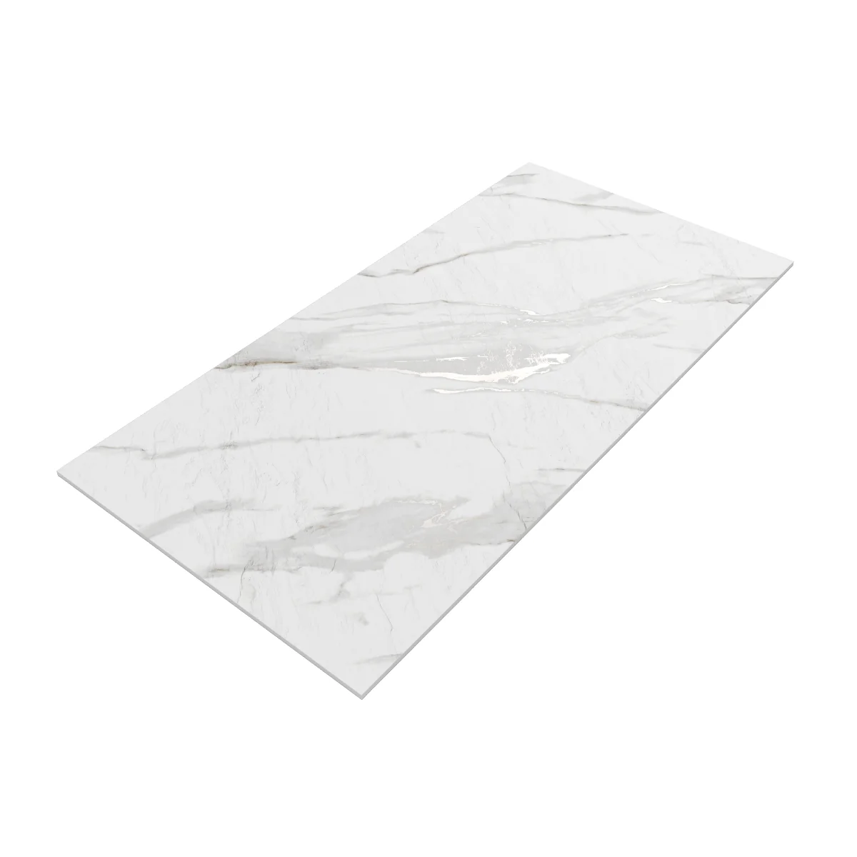 Gresie Exterior / Interior Portelanata Stone Statuario 60 x 120 Cm Mata Rectificata Tip Marmura