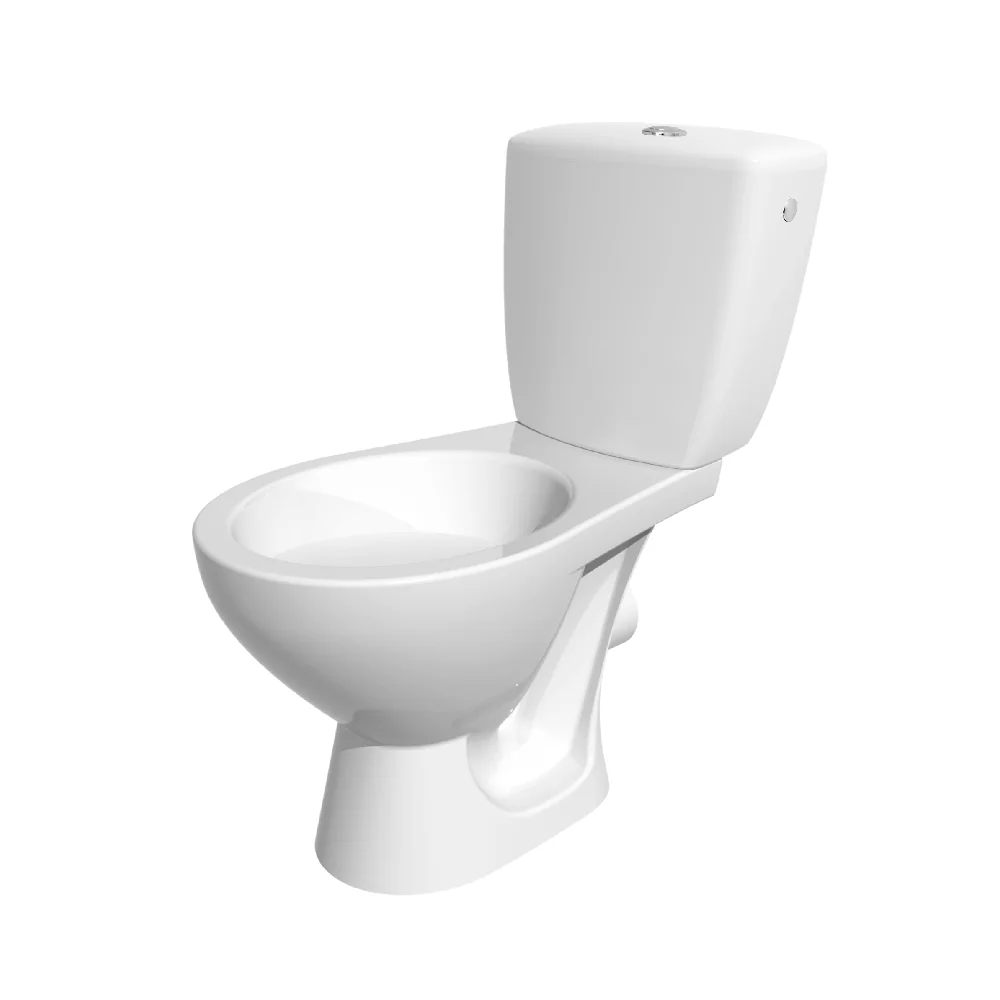 Set Vas WC Pe Pardoseala Cu Rezervor Cersanit Compact Kascada K100-206 + Mecanism Si Capac Polipropilena