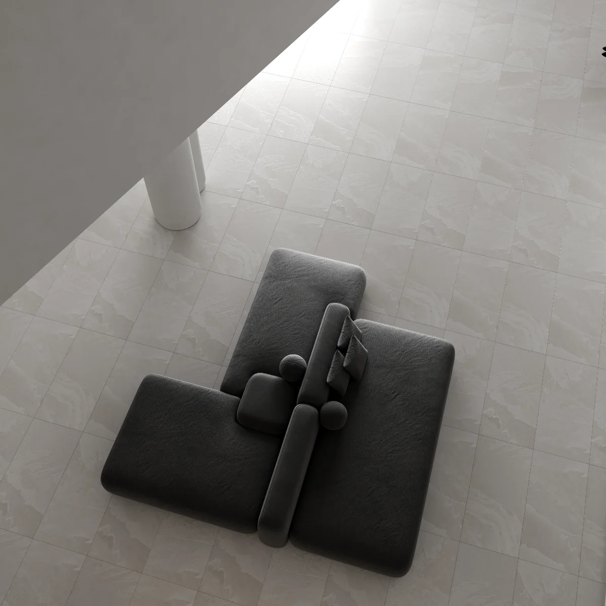 Gresie Portelanata Exterior / Interior Austin White 60 x 120 cm Mata Rectificata Aspect Ciment