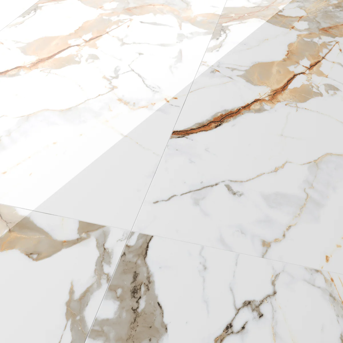 Gresie Exterior / Interior Portelanata Nover White 60 x 120 cm Lucioasa Rectificata Tip Marmura