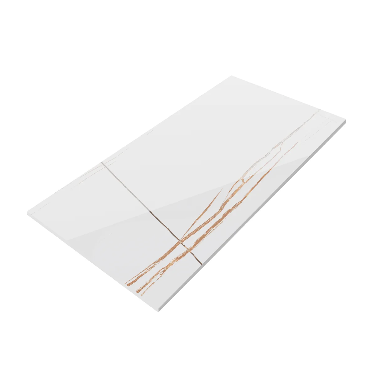 Gresie Exterior / Interior Porțelanată Jeff Lewis White 60 x 120 cm Lucioasă Rectificată Tip Marmură