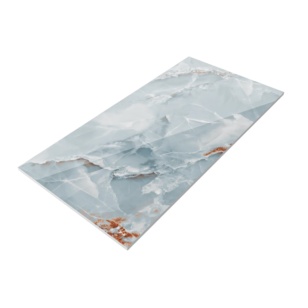 Gresie Portelanata Exterior / Interior Dazzle Onyx Aqua 60 x 120 cm Lucioasa Rectificata Tip Marmura