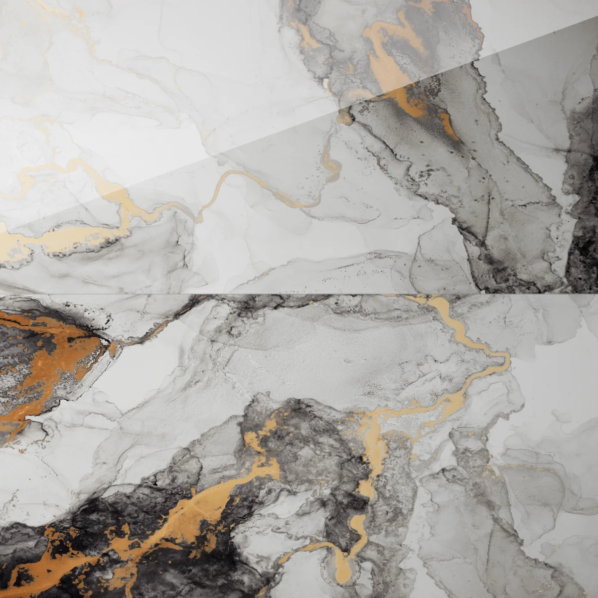 Gresie Exterior / Interior Porțelanată Smoke Gold 60 x 120 Cm Lucioasă Rectificată Tip Marmură