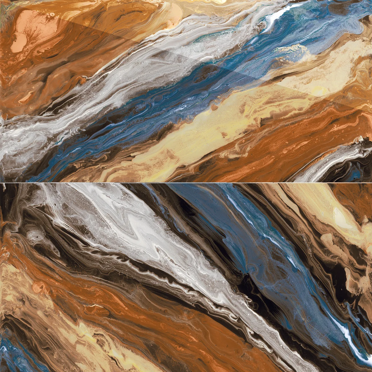 Gresie Portelanata Exterior / Interior Cacao Brown 60 x 120 cm Lucioasa Rectificata Tip Marmura