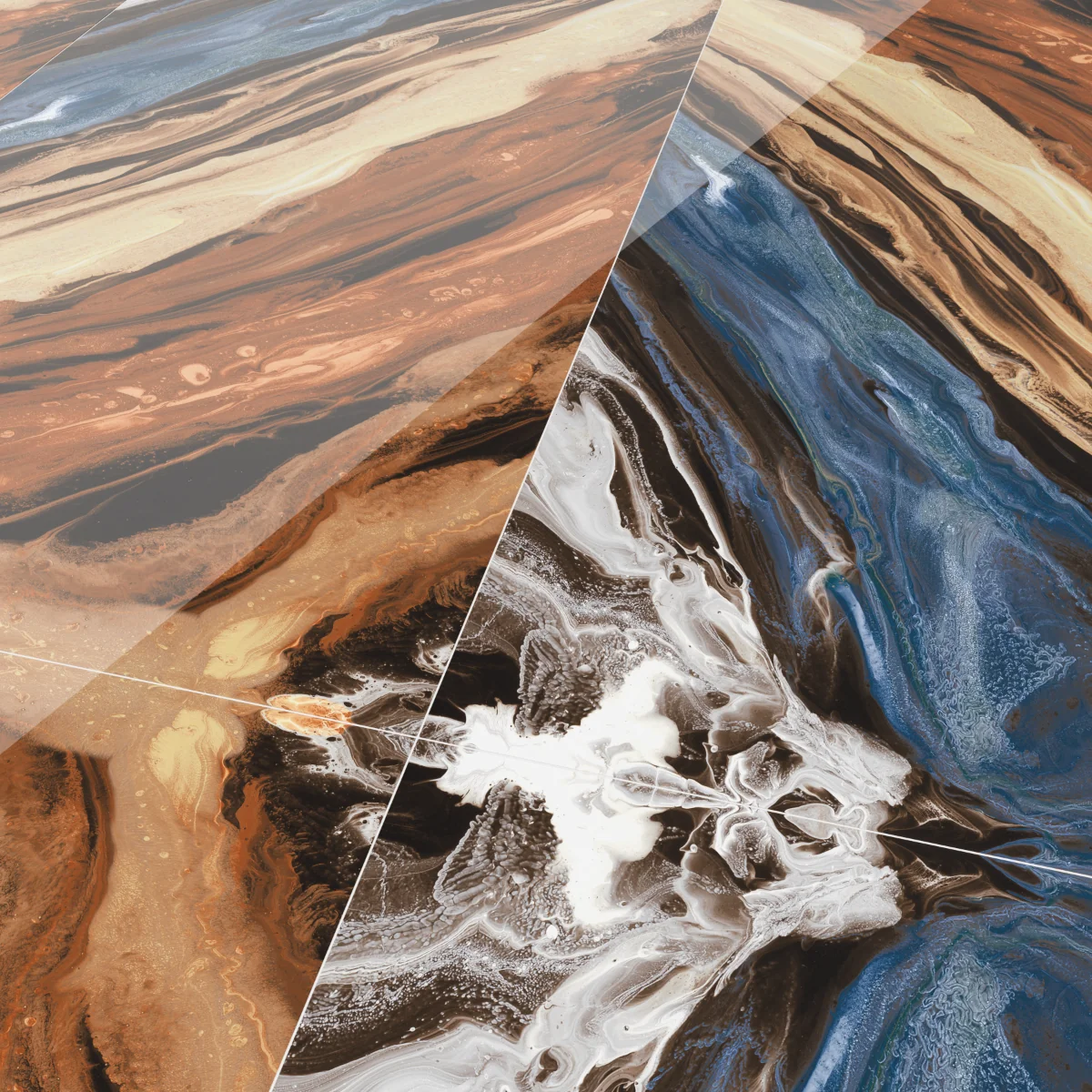 Gresie Portelanata Exterior / Interior Cacao Brown 60 x 120 cm Lucioasa Rectificata Tip Marmura