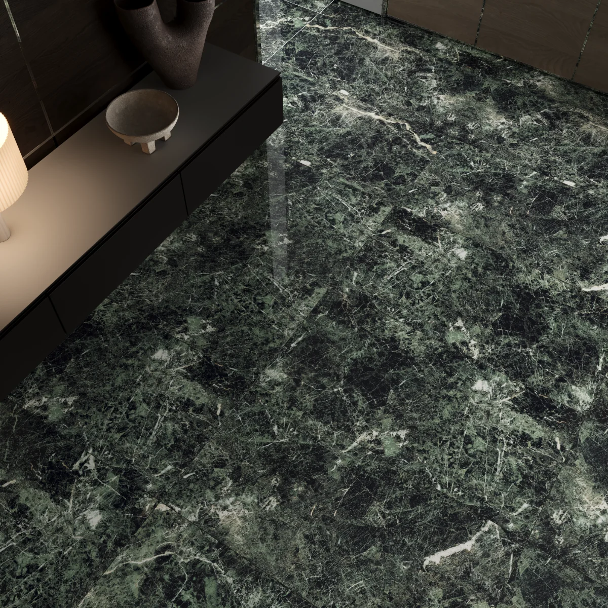 Gresie Exterior / Interior Portelanata Star Green 60 x 120 cm Lucioasa Rectificata Tip Marmura