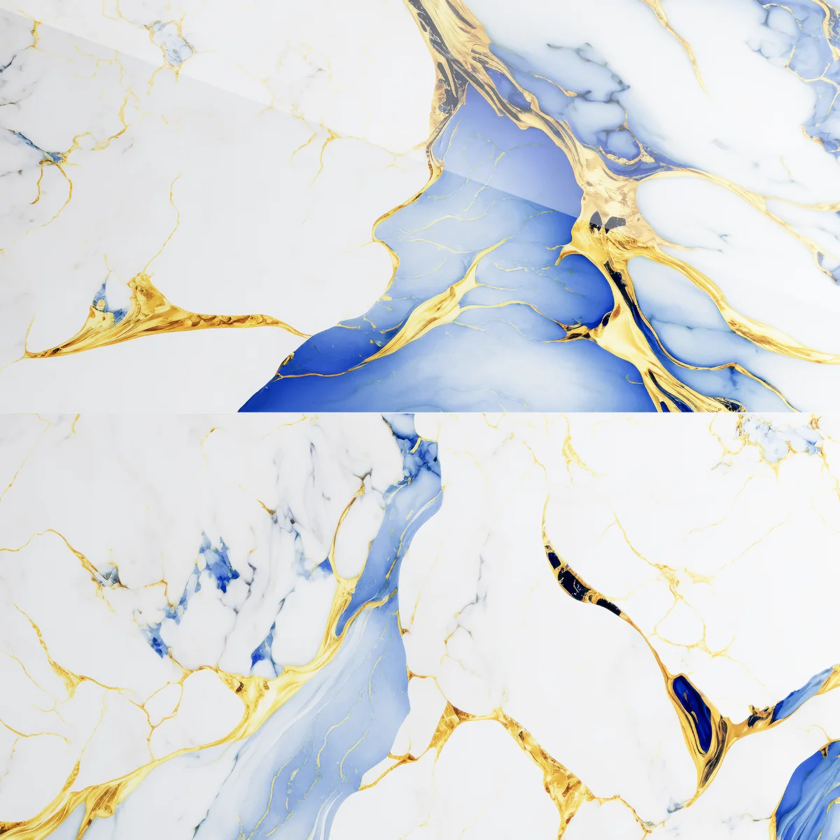 Gresie Exterior / Interior Portelanata Aqua Blue Gold 60 x 120 cm Lucioasa Rectificata Tip Marmura