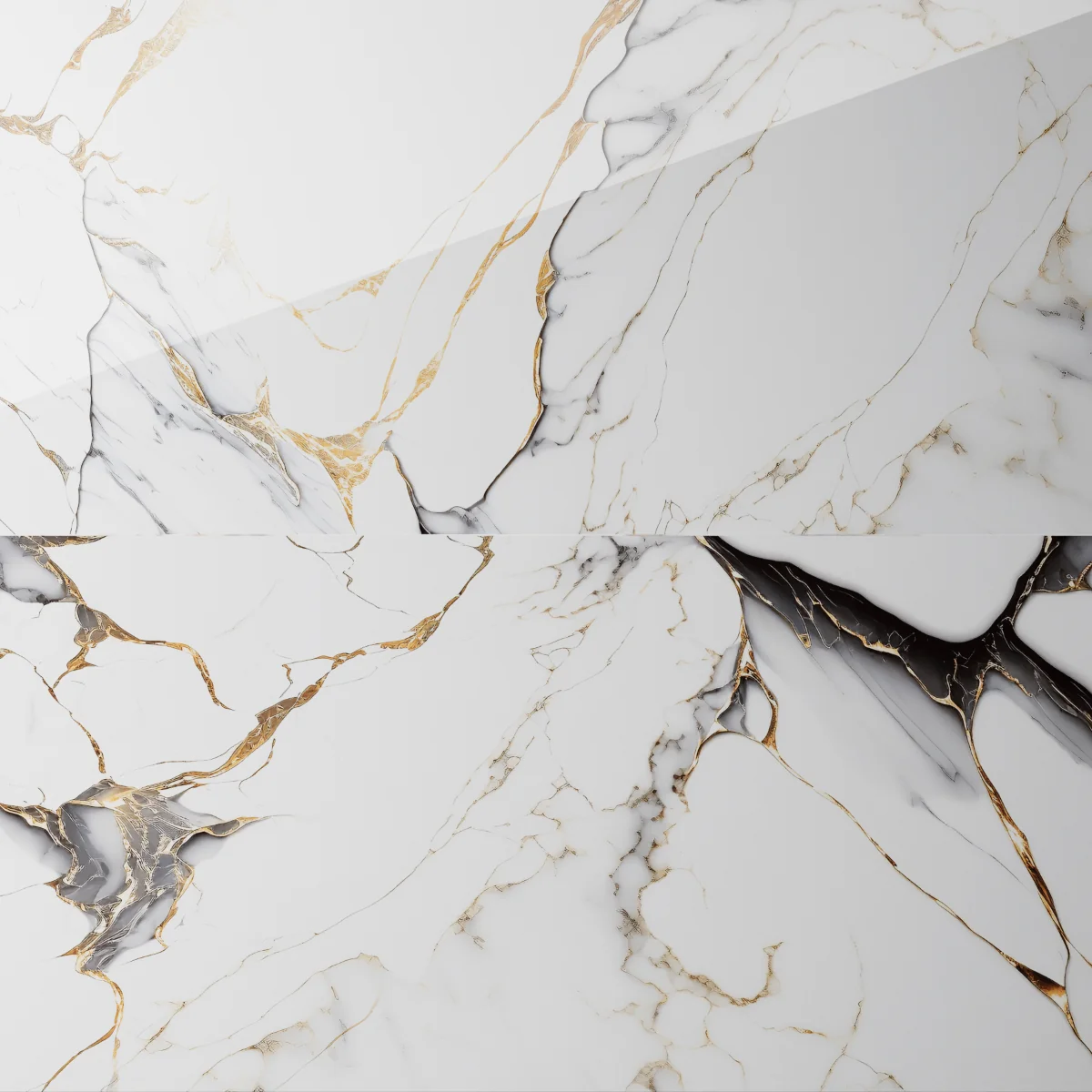 Gresie Exterior / Interior Portelanata Monet Black Gold 60 x 120 cm Lucioasa Rectificata Tip Marmura