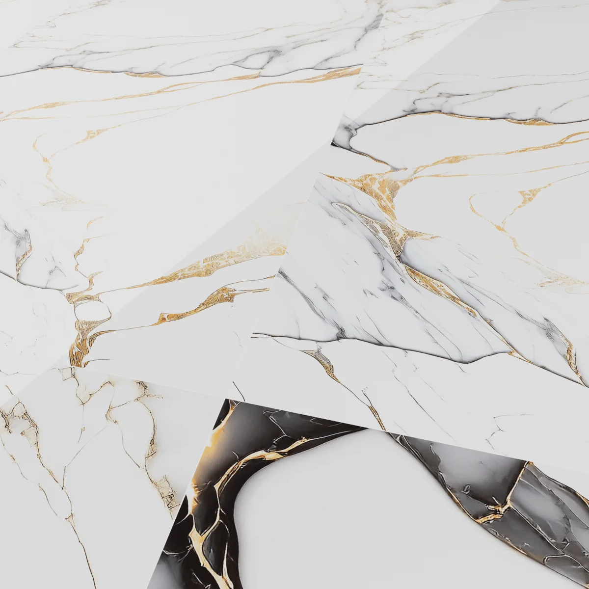 Gresie Exterior / Interior Portelanata Monet Black Gold 60 x 120 cm Lucioasa Rectificata Tip Marmura