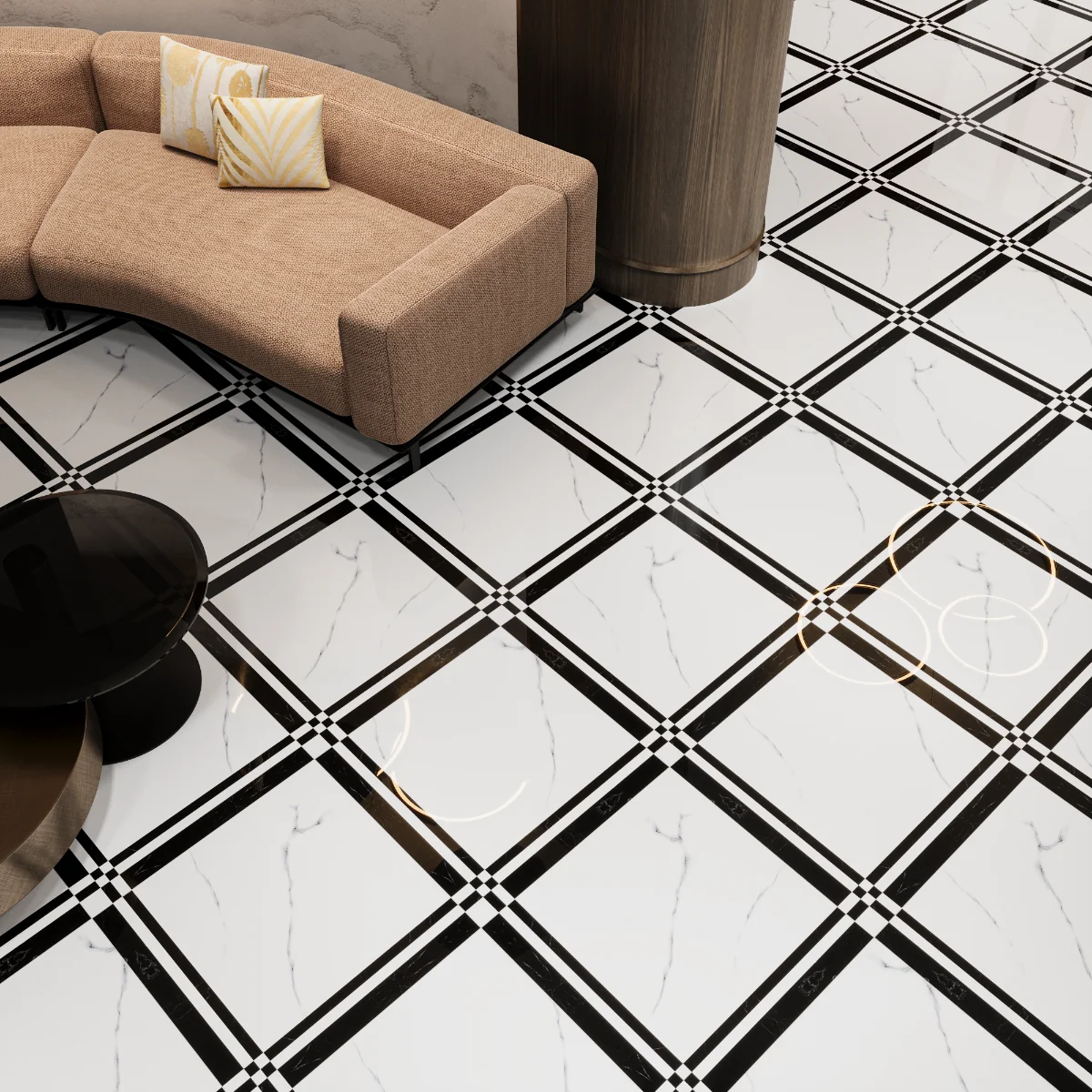 Gresie Exterior / Interior Portelanata Serenity Marble 60 x 60 cm Lucioasa Rectificata