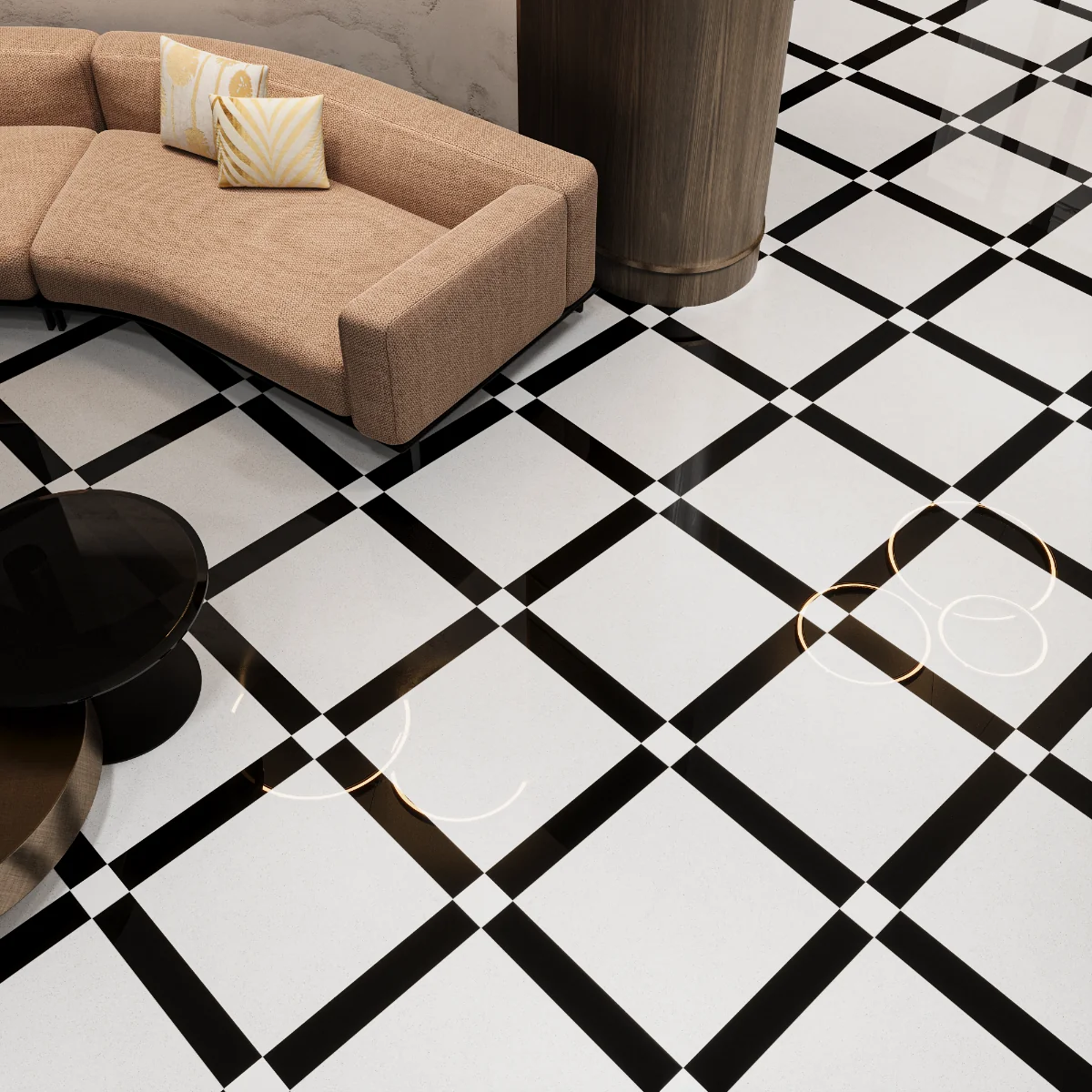 Gresie Exterior / Interior Portelanata Serenity White 60 x 60 cm Lucioasa Rectificata