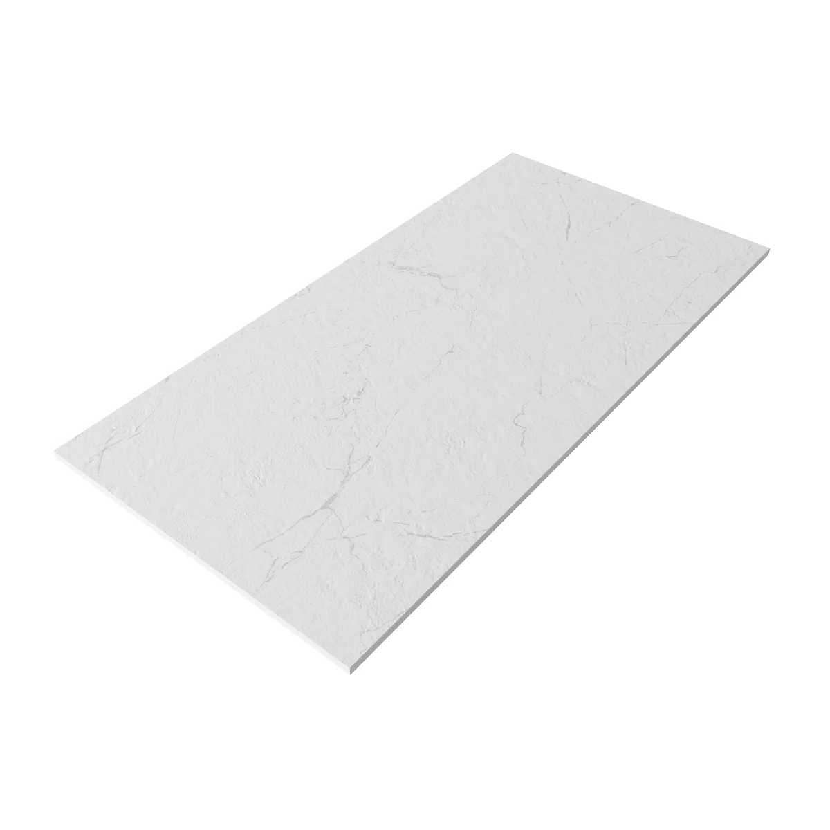 Gresie Exterior / Interior Antiderapanta Anamur White 60 x 120 cm Mata Portelanata Rectificata Tip Marmura