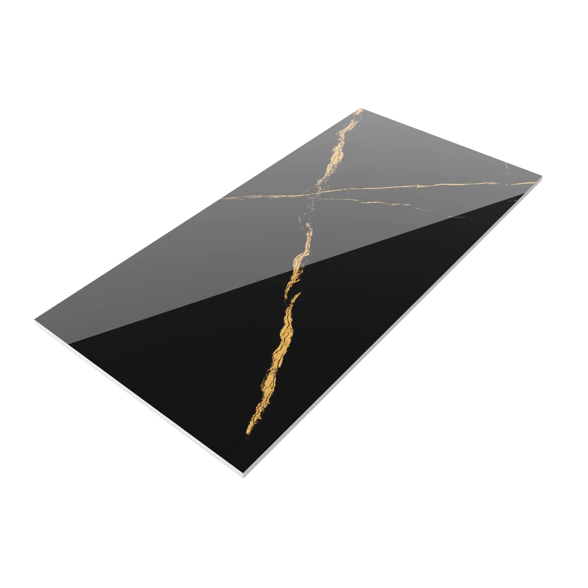 Gresie Rectificata Exterior / Interior Marques Gold 60 x 120 cm Lucioasa Portelanata Tip Marmura